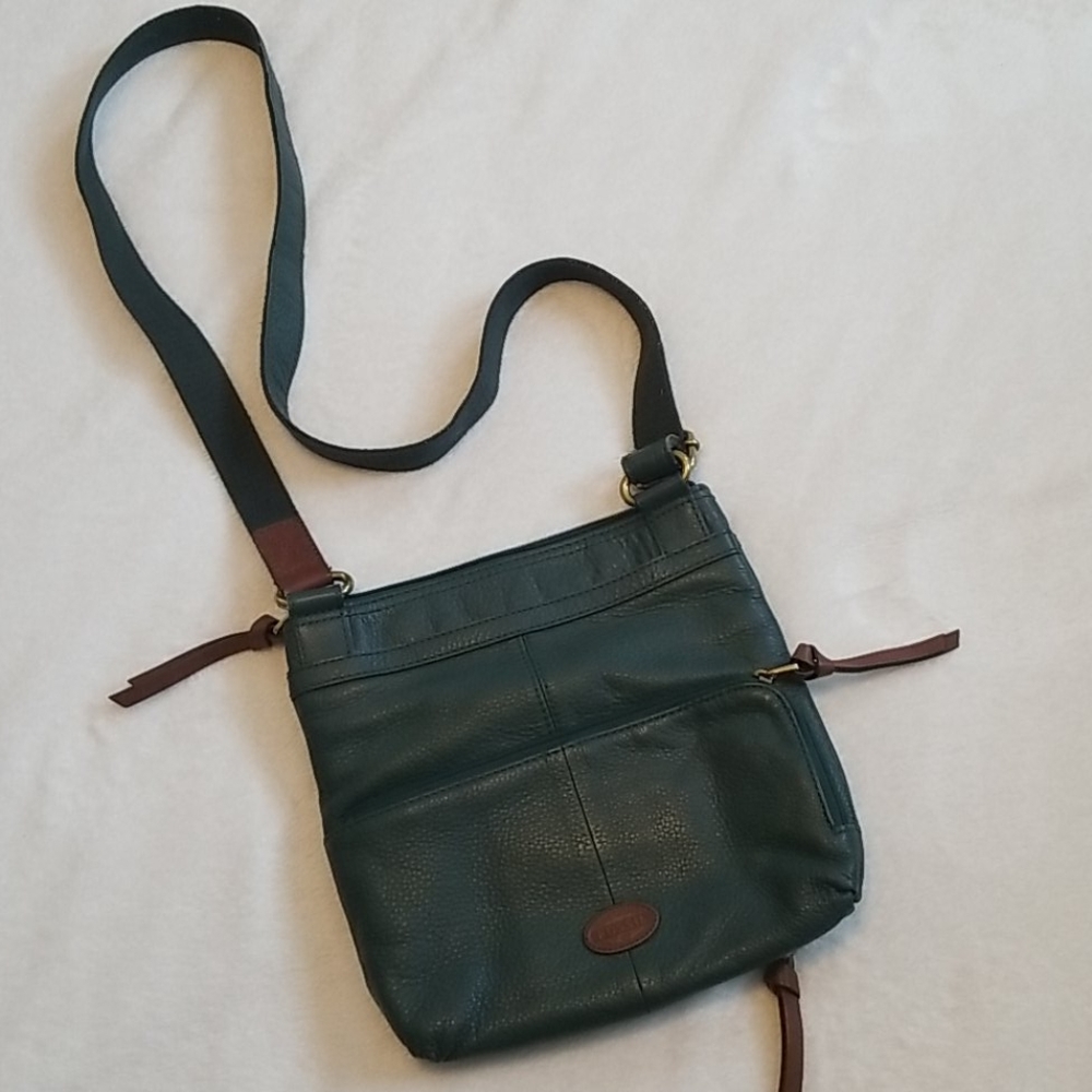 Fossil Morgan Traveler Crossbody Bag Leather Purse Y2K Retro